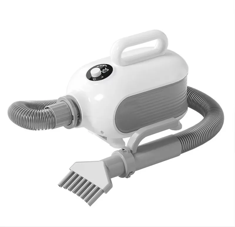 Pet Hair Blower Dryer 2000W Dog Grooming Dryer 3 Nozzles Adjustable Wind