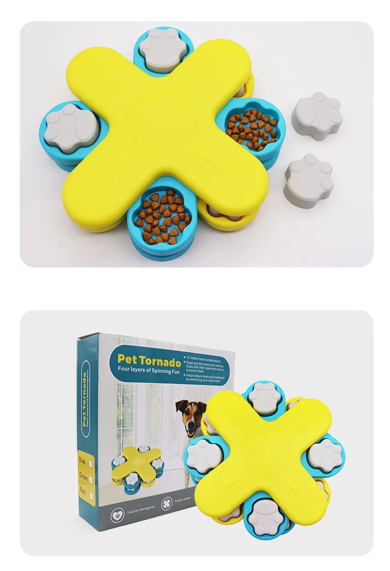 Interactive Dog Treat Dispenser Puzzle Toy Slow Feeder IQ Training - detail