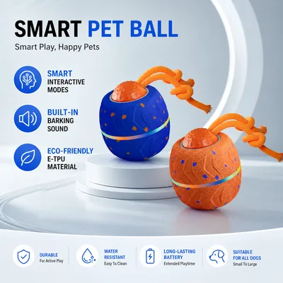 Automatic Moving Bouncing Dog Ball Toy Self-Amusing Smart Interactive Chew