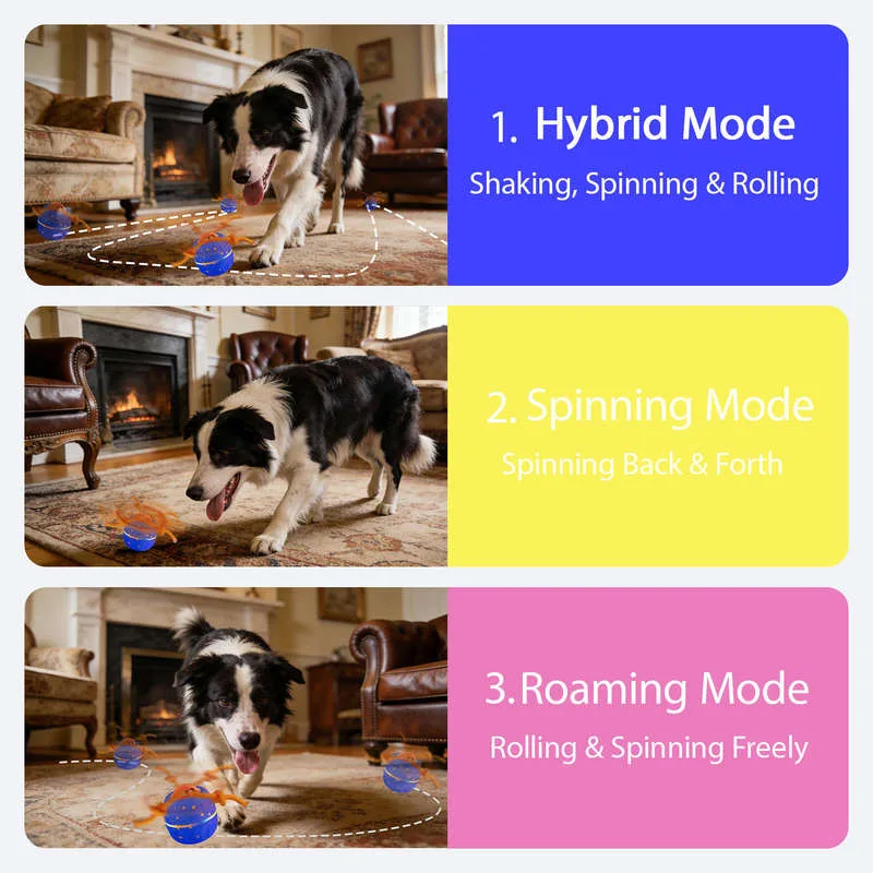 Automatic Moving Bouncing Dog Ball Toy Self-Amusing Smart Interactive Chew