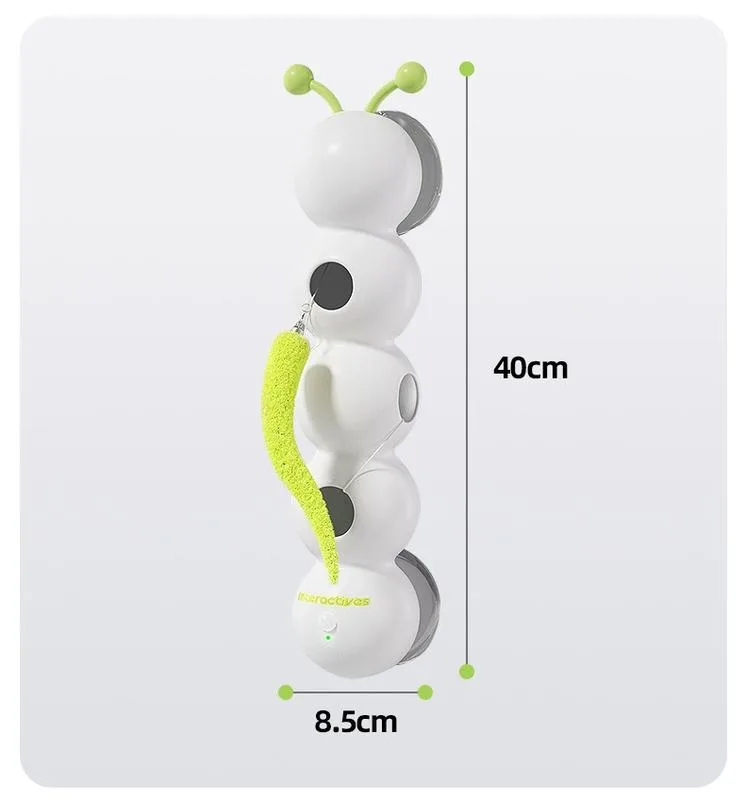 Automatic Whack A Mole Cat Feather Toy Electric Fluffy Tail Hunting Teaser - detail