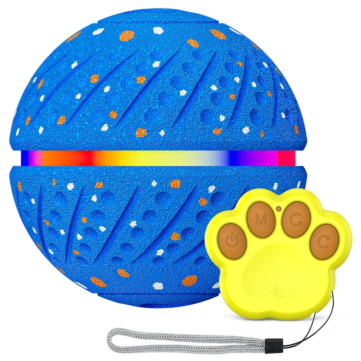 Smart Pet Toy Rolling Ball Motion Activated Rechargeable ETPU with Remote