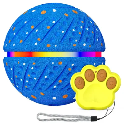Smart Pet Toy Rolling Ball Motion Activated Rechargeable ETPU with Remote