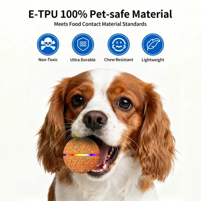 Smart Pet Toy Rolling Ball Motion Activated Rechargeable ETPU with Remote