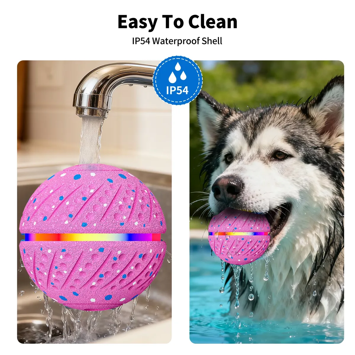 Smart Pet Toy Rolling Ball Motion Activated Rechargeable ETPU with Remote