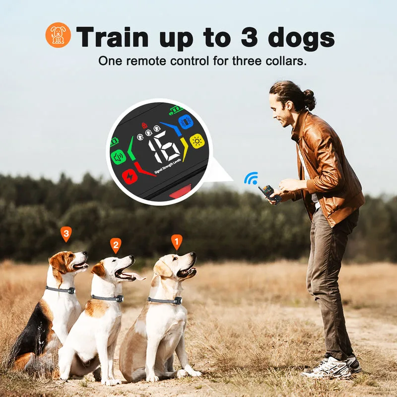 IPX6 Waterproof Dog Training Collar Smart Remote Control with LED Light - detail
