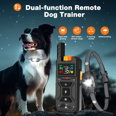 IPX6 Waterproof Dog Training Collar Smart Remote Control with LED Light