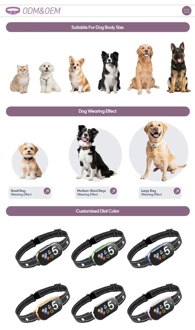IP67 Waterproof Dog Training Collar 1600ft Range Anti-Barking Rechargeable - detail